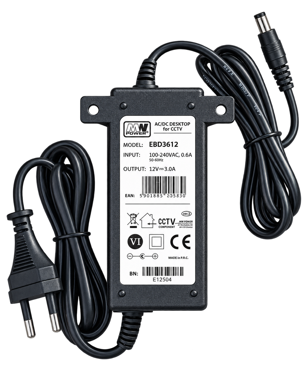 Adapter 12v 3A DC