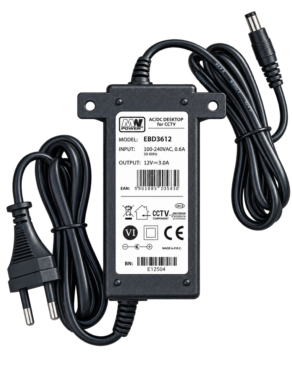 Adapter 12v 3A DC