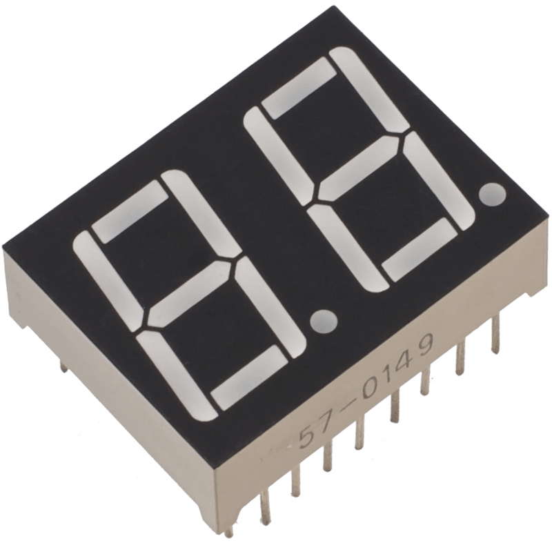 2 x 7 segments led display (rood) 5261AS