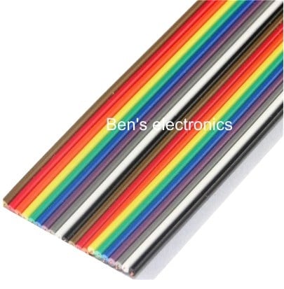 Lint flat kabel 20 draads per 0,5 meter awg28