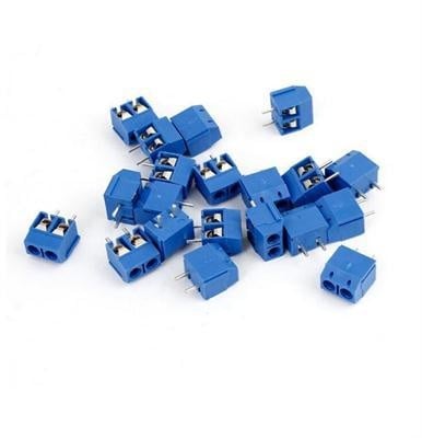 Schroefconnector blauw 2 polig