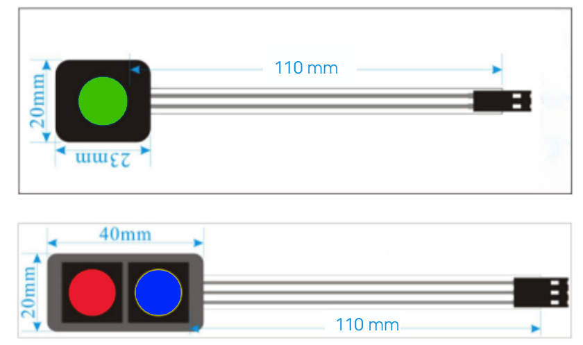 Button membraan  pad 2 x button 2