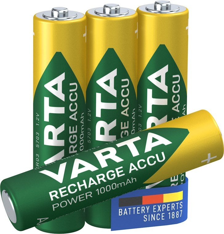 AAA (Micro)/HR03 (5703) Oplaadbaar - 1000 mAh, 4 stuks. in blister 2