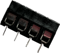 Schroef connector terminal zwart 4 polig
