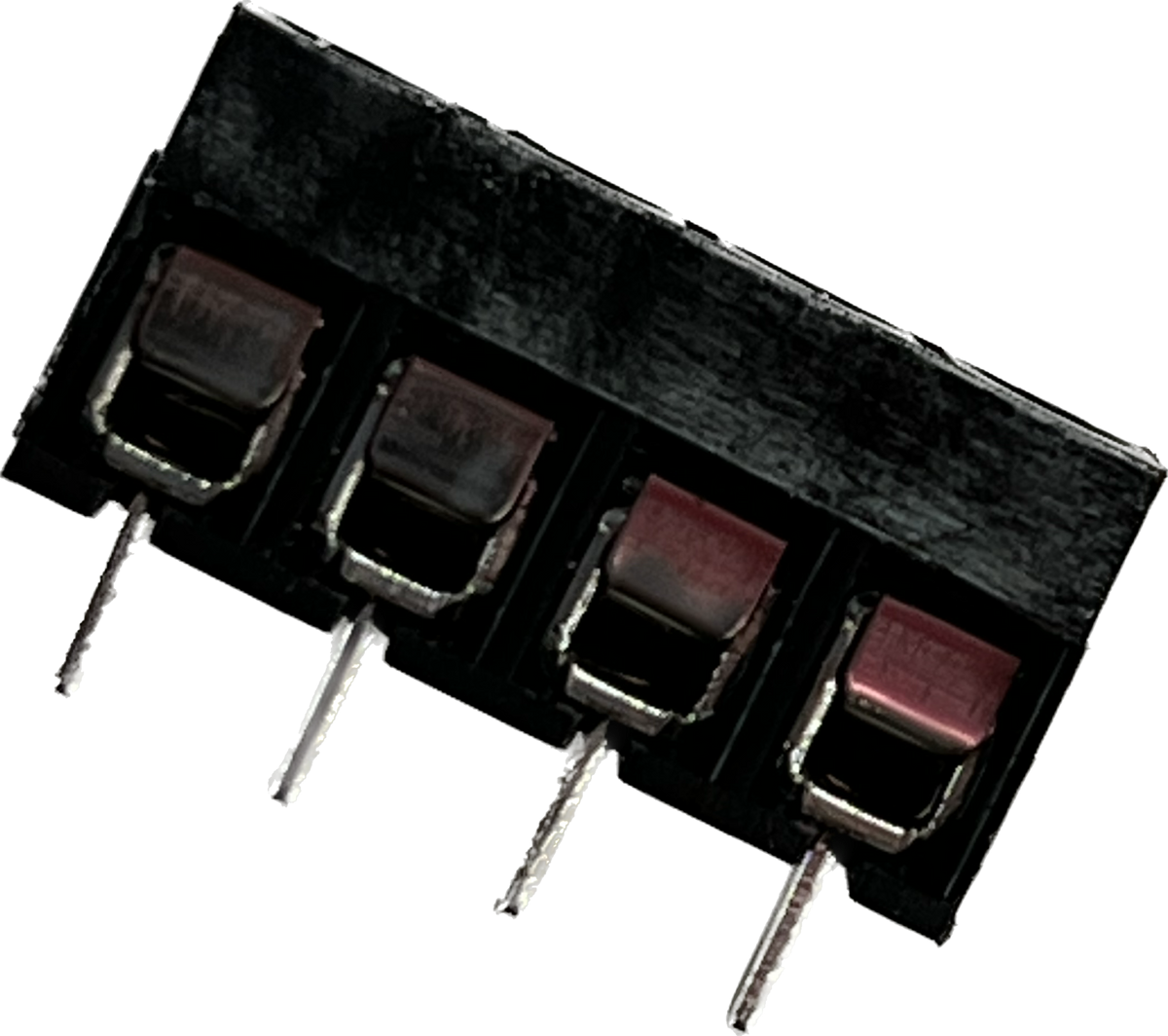 Schroef connector terminal zwart 4 polig