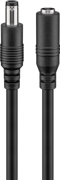 DC Verlengkabel (5,5x2,5mm) 10 m, Zwart