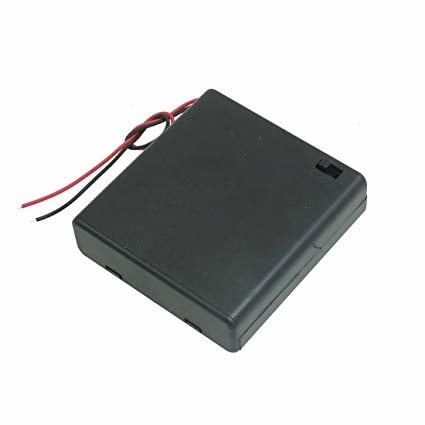 Batterij houder 4 x AA gesloten behuizing
