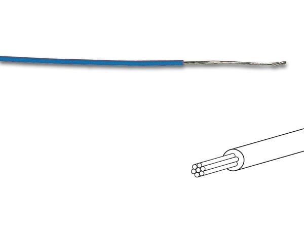 MONTAGEDRAAD Blauw 0.2 mm² - Soepele kern 100 mtr rol