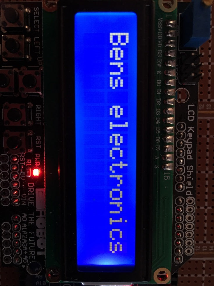 LCD 1602 LCD key pad shield 2