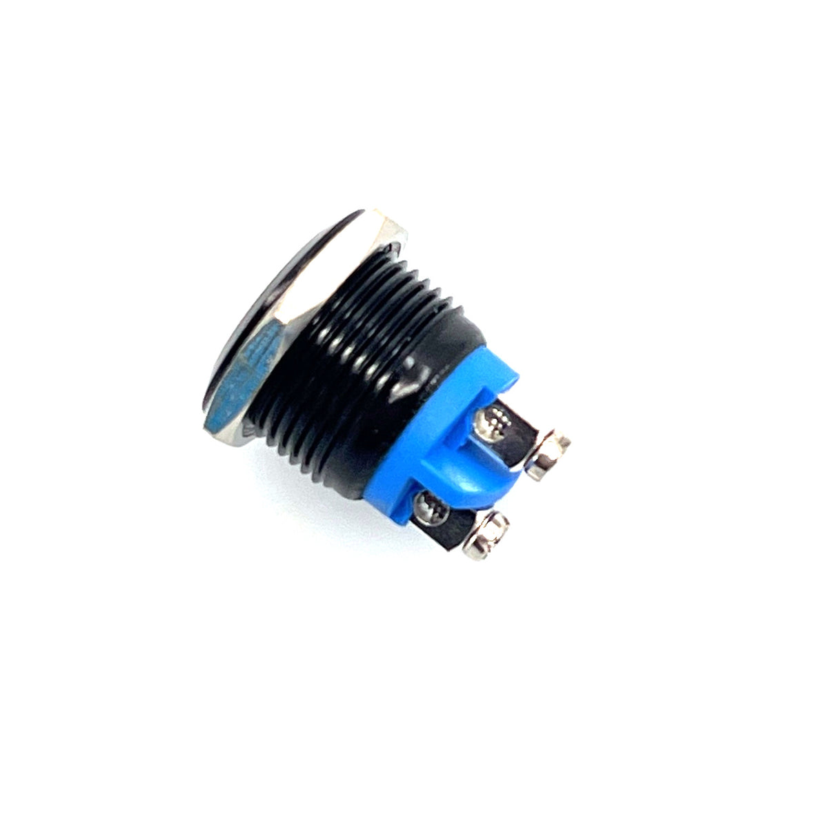 Drukknop aluminium zwart met schroefterminal  2