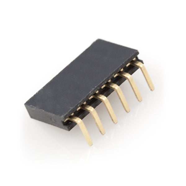 1 x 6 pins female header haaks 2.54