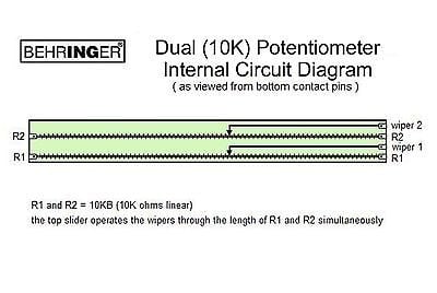 Schuif-potentiometer 10K ohm 2