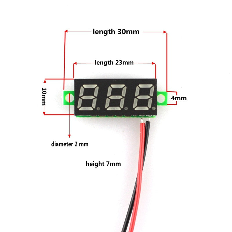 Mini digitale voltmeter DC 4,7 tot 32 v blauw 2