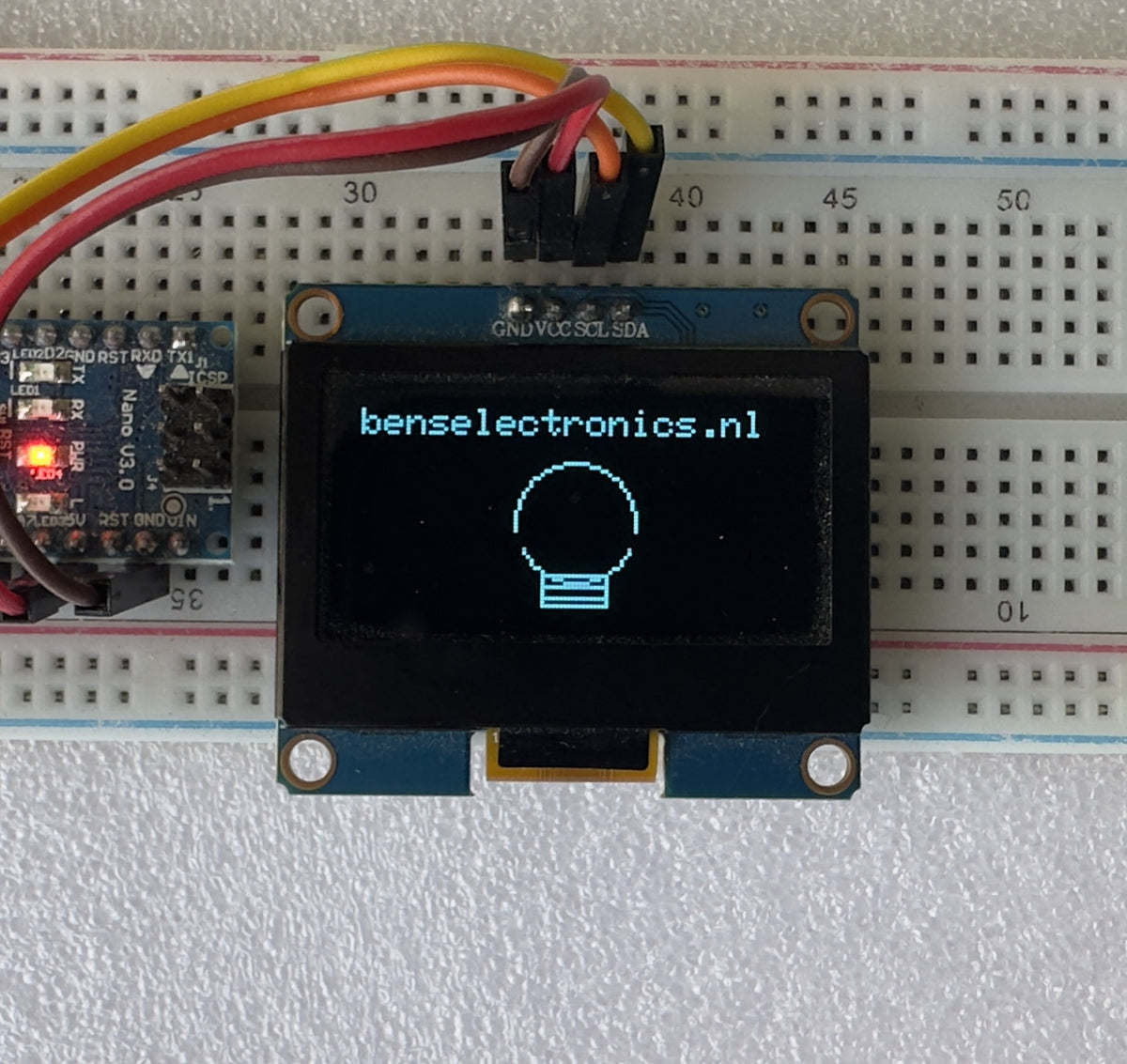 1.54 Inch OLED Display Blauw 3