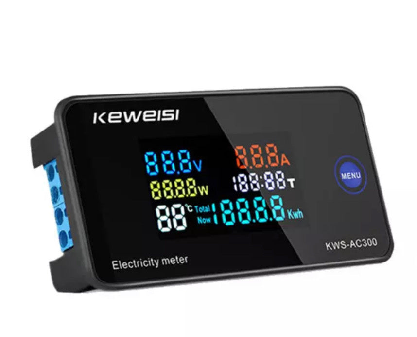 Digitale vermogensmeter 50-300Vac 0-100A