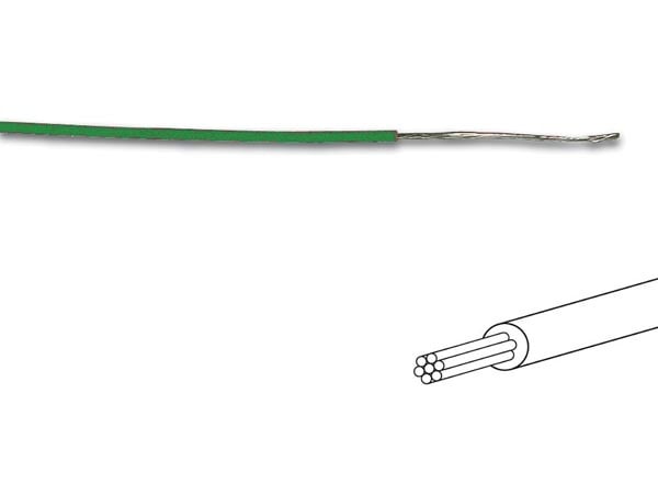 MONTAGEDRAAD  Groen 0.2 mm²  - Soepele kern 100 mtr rol