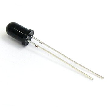 IR Led 940nm 5mm receiver zwart