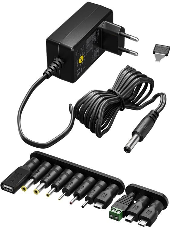 Universele voeding 3 V - 12 V, Max. 3,6 W