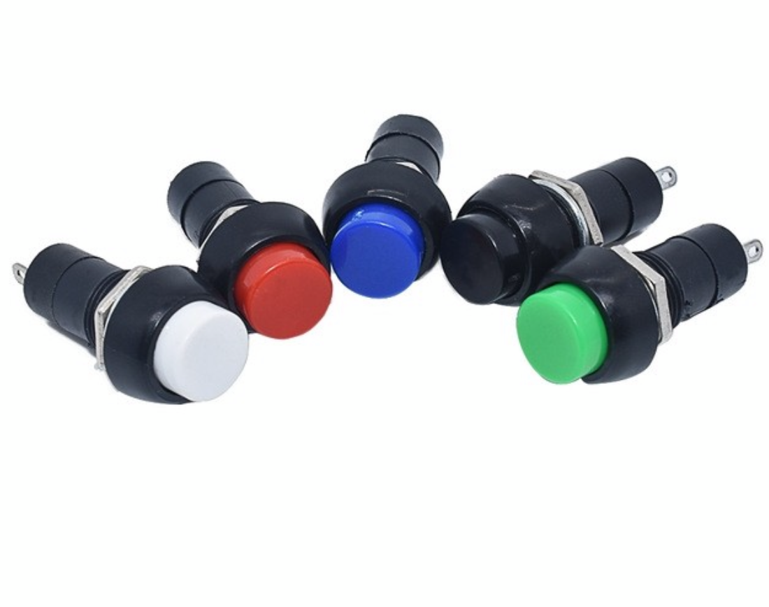 Inbouw drukknop terugverend rood 2