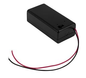Batterij houder 9v gesloten behuizing