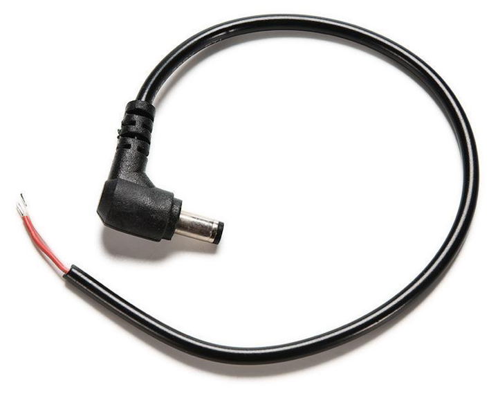 DC stekker-connector haaks met draad 5.5mm x 2.1