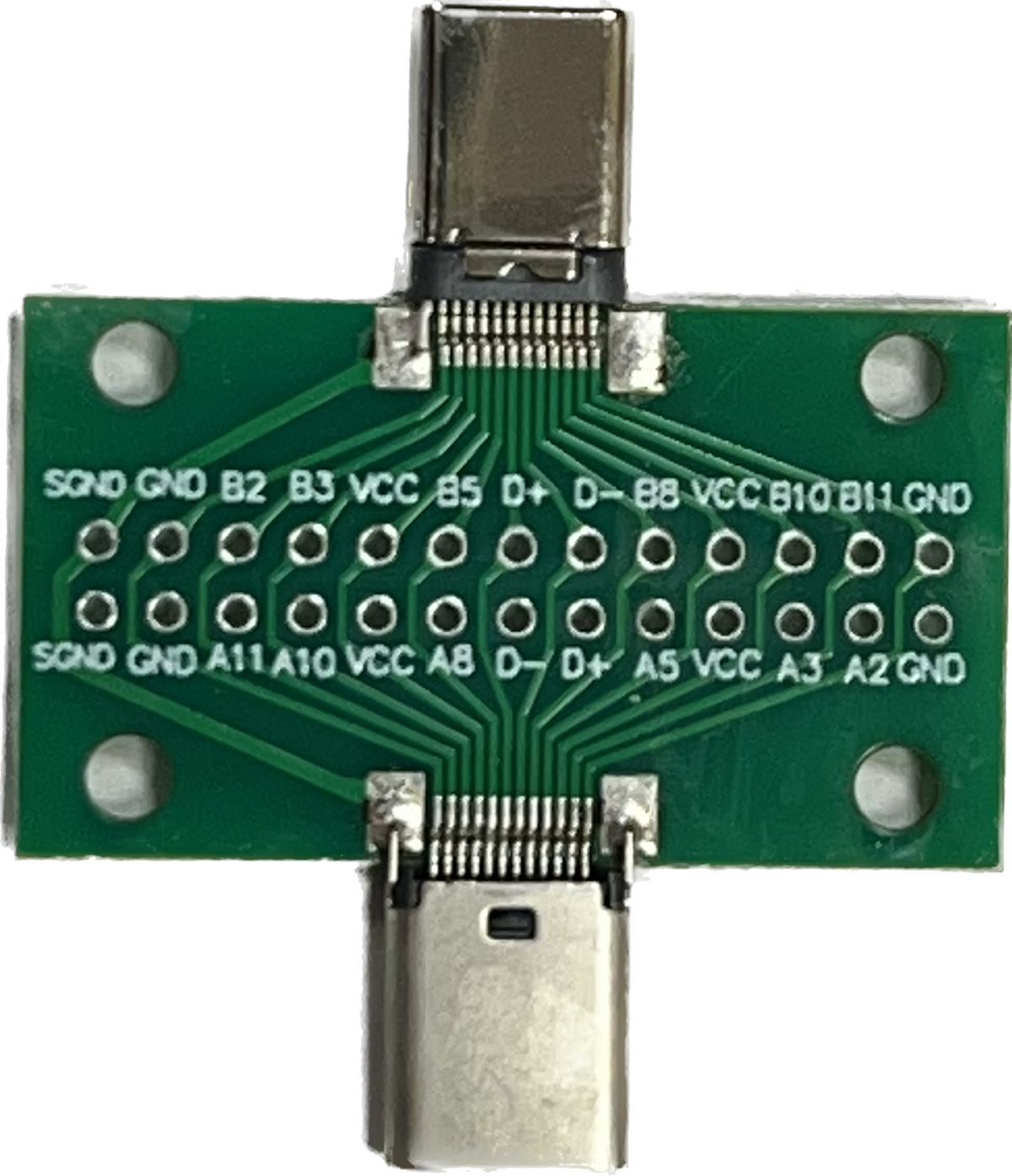 USB-C 3.1 Male / Female adapter board 