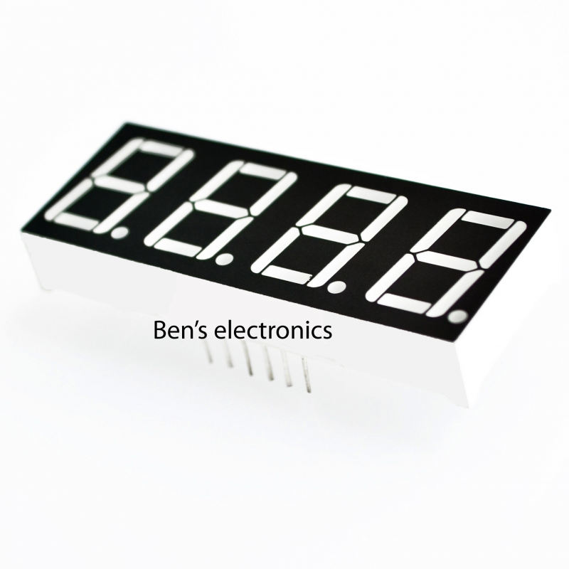 4 x 7 segments led display (rood) common Anode
