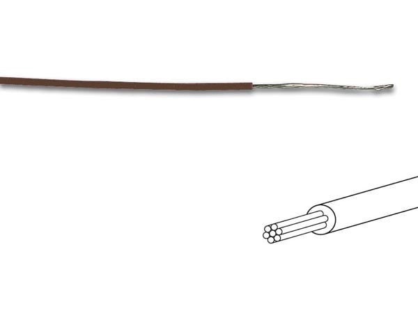 MONTAGEDRAAD Bruin 0.2 mm²  - Soepele kern 100 mtr rol