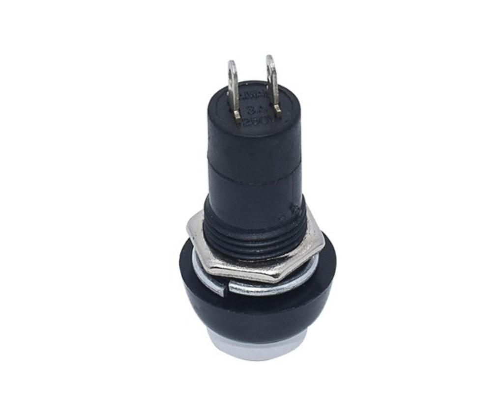 Inbouw drukknop terugverend blauw 5