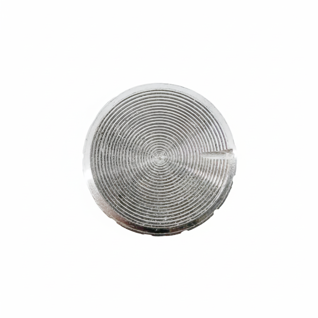 Knop potentiometer zilver aluminium 3