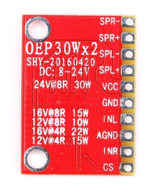 2 x 30 watt versterker print 8 to 24 dc 3