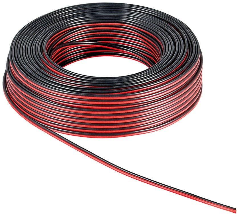 Speaker Kabel zwart rood CCA 2x0,35mm2 50m 