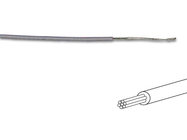 MONTAGEDRAAD  Grijs 0.2 mm²  - Soepele kern 100 mtr rol
