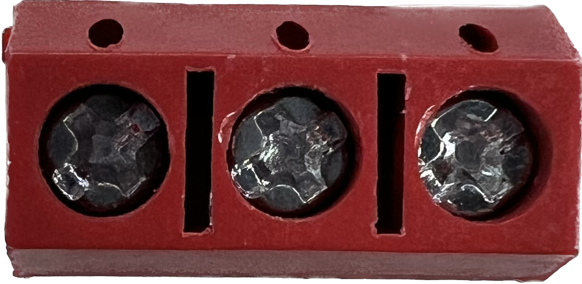 Schroefconnector terminal rood 3 polig 2