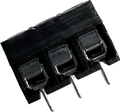 Schroefconnector terminal zwart 3 polig