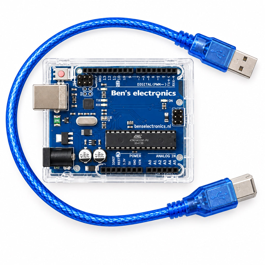 Uno r3 incl. usb kabel en behuizing