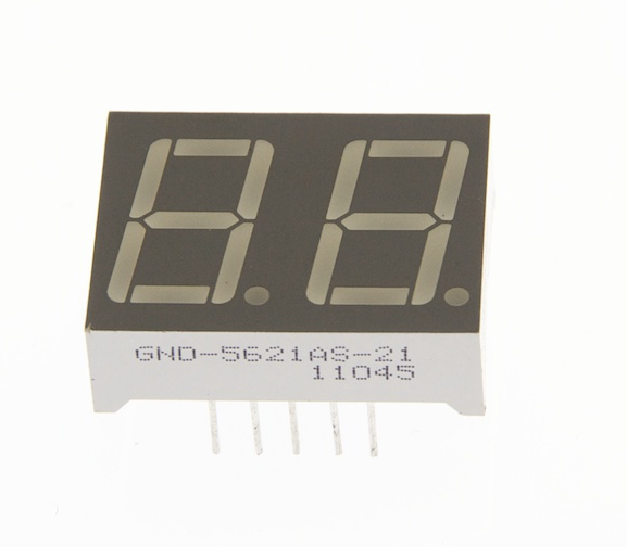 5621AS 2x7 led segment rood