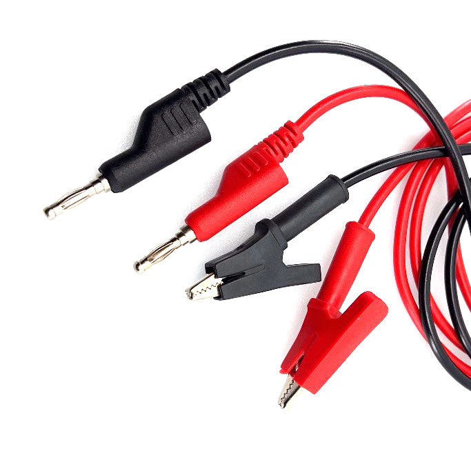 Meetkabel banaan 4mm naar krokodilklem set 1m