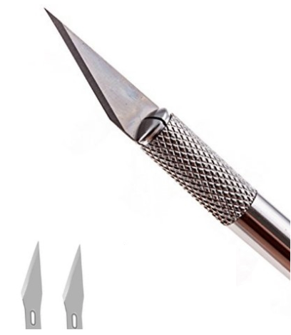 Hobby mes houder 150mm incl. 3 messen