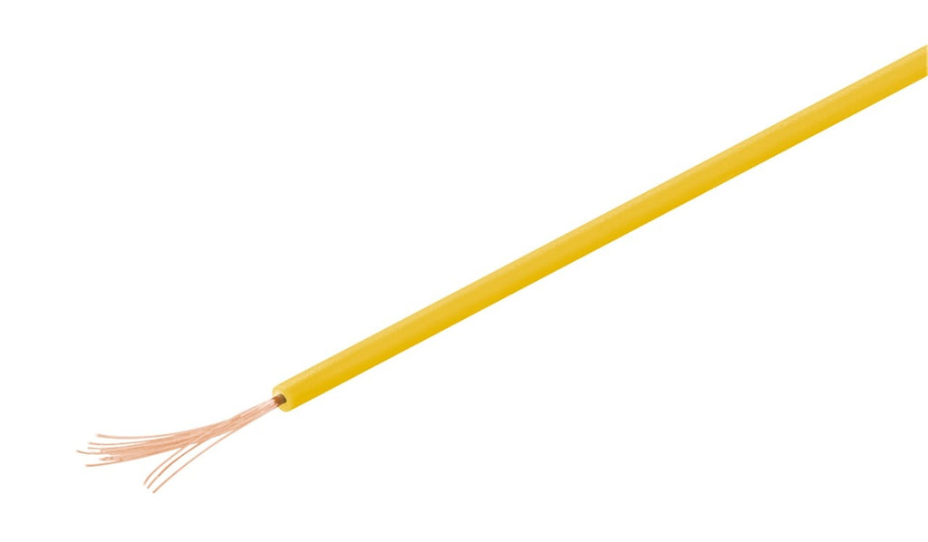Montagedraad geel 10m 0,1mm2 2