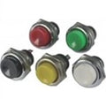 Push button 125vdc 3a geel