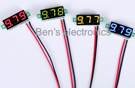 Mini digitale voltmeter DC 4,7 tot 32 v groen
