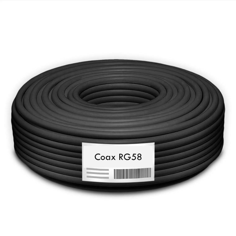 RG-58 coaxkabel, dubbel afgeschermd
