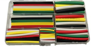 Krimpkous set in kunststof box 150 stuks kleuren