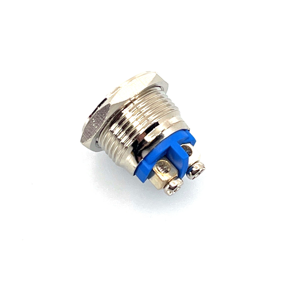 Drukknop aluminium zilver met schroefterminal 2