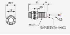 Hall sensor 12mm 5-30VCD 2