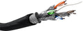 CAT 6 buiten netwerkkabel, S/FTP (PiMF), zwart