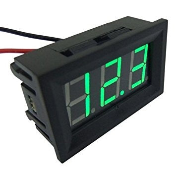 Digitale voltmeter voor paneel 3 tot 30 v Groen
