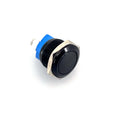 Drukknop aluminium zwart met schroefterminal 