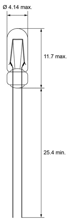 Gloei lampje 12V 75mA 2